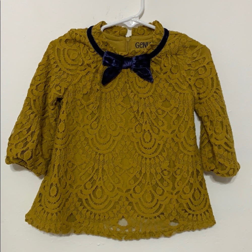 Mustard Lace Dress & Cape Genuine Kids
